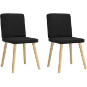 vidaXL Esszimmerstühle 2 Stk. Schwarz Stoff