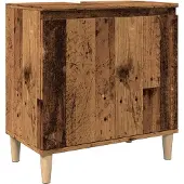 vidaXL Waschbeckenunterschrank Altholz-Optik 58x33x60 cm Holzwerkstoff