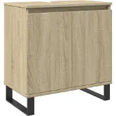 vidaXL Badschrank Sonoma-Eiche 58x33x60 cm Holzwerkstoff