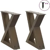 vidaXL Couchtischbeine 2 Stk. Naturstahl 40x(30-31,3) cm Stahl