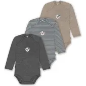 Normani 3er Pack Baby Merino Body Langarm „Auckland" - 9383