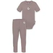 Normani Baby Merino Kurzarmbody „Tihoi" und Hose „Tutira" - 9613