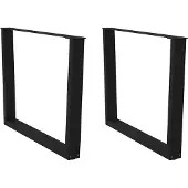 vidaXL Esstisch Beine V-Form 2 Stück Schwarz 100x(72-73,3) cm Stahl