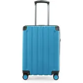 Hauptstadtkoffer Q-Damm - Handgepäck Koffer Flugzeug Trolley 4 Rollen Kabinenkoffer Cabin Size Bordkoffer Rollkoffer TSA, 54 cm, 38 Liter ,Cyanblau