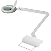 Lumeno LED Lupenleuchte 721X-MKIII, inkl. Tischstativ, 5 Dioptrien, grau