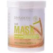 Salerm Wheat Germ, 1000 ml, Frauen, beschädigtes Haar, trockenes Haar, Feuchtigkeitsspendend, Nährend, Weichmachend, Weizenkeimöl, Behälter