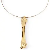 Bama Goldplattierte Messing Damen-Halskette - Shabama Been 13 cm