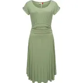 Ragwear Sommerkleid "Yvone Solid" Ohne Taschen leichtes Jersey-Kleid mit Taillengürtel