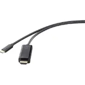 Renkforce USB-C / HDMI Adapterkabel USB-C Stecker, HDMI-A Stecker 1.80 m Schwarz UHD 4K @ 60 Hz RF-4531592 USB-C-Dis