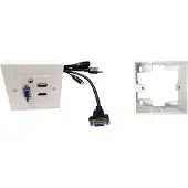 VivoLink WI221293, HDMI + VGA + USB A + 3.5mm, USB 2.0, Weiß, 20 g, 250 mm, 125 mm
