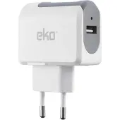 EKO , Netzladegerät USB Universal 1A, Weiß