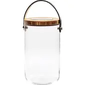 Krinner Deco Glass "Long" 22510 Dekoleuchte LED Warm-Weiß Klar, Bambus, Schwarz