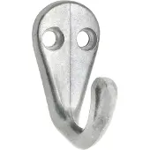 Siro Einfachhaken Bata Breite 20 mm, Höhe 41 mm, Aluminium poliert