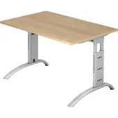 Hjh OFFICE PRO FARO 12 S - 120 x 80 Eiche/Silber höhenverstellbar