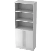 Hjh OFFICE PRO SIGNA G 7700 RE - Weiß 5 OH Schrank Relinggriff Kunststoff