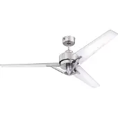 WESTINGHOUSE Julien Deckenventilator, klar, Fernbedienung - , Julien, Transparent, für Wohnzimmer, Kunststoff, Modern