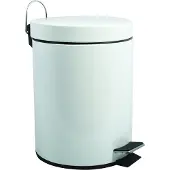 MSV Bad/Toiletten-Treteimer - weis - 5 Liter - 20 x 28 cm