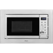 Exquisit Einbau-Mikrowelle EMW20-DG-020 inox | Grill | max. 1000 W | Garraum 20 l | Edelstahl Front