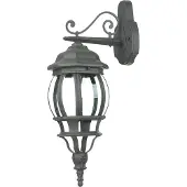 Licht-Erlebnisse Außenwandleuchte Garten Hof IP44 Anthrazit E27 Glas Aluminium Rustikal Außenwandlampe