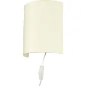 Licht-Erlebnisse Moderne Wandleuchte mit Kabel Anschluss in Creme elegant Loft Stoff Wandlampe ALICE