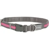 Kerbl Beleuchtetes Halsband Light & Reflex, 45 - 65 cm x 25 mm, rosa