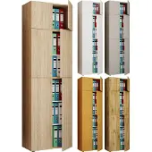 VCM Büroschrank Aktenschrank Lona 5-fach Aufsatz Drehtüren