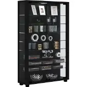 Hioshop Sammel Stand Vitrine Holz Glas Lumo Mini
