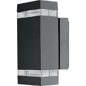 Elstead Lighting Jannik LED Aussen-Wandleuchte 2-fach 24cm Dunkelgrau IP44