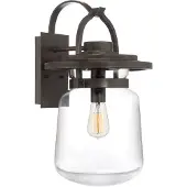 QUOIZEL Elstead Lasalle Außen-Außenwandleuchte E27 49cm Westliche Bronze Klar IP44