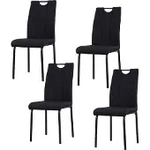 HTI Stuhl 4er Set Denton Webstoff 41,5x52,5x96,5 cm Sitzhöhe 47 cm
