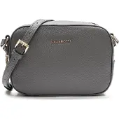 Lazarotti Leder Umhängetasche Bologna Leather Shoulder Bag Grey grau