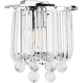 Lux.pro Wandleuchte 'Alnwick' 2er Set E14 mit Kunstkristallen 24 x 22 x 15 cm Chromfarben