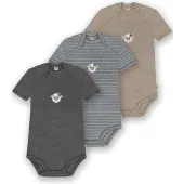 Normani 3er Set Baby Merino Body Kurzarm „Tauranga" - 9299