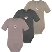Normani 3er Set Baby Merino Body Kurzarm „Tauranga" - 9295