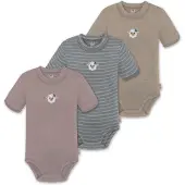 Normani 3er Set Baby Merino Kurzarmbody „Tihoi" - 9319