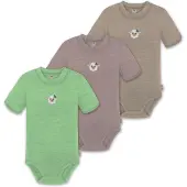 Normani 3er Set Baby Merino Kurzarmbody „Tihoi" - 9319