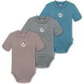 Normani 3er Set Baby Merino Kurzarmbody „Tihoi" - 9319