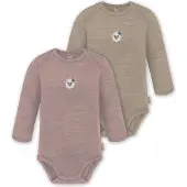 Normani 2er Pack Baby Merino Body Langarm „Auckland" - 9373