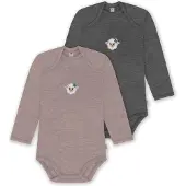 Normani 2er Pack Baby Merino Body Langarm „Auckland" - 9381