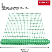 Floordirekt Absperrzaun Chester Maschenweite: 10x4 cm Höhe: 100 cm Länge: 30 m Grün