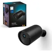 Philips Secure Kamera schwarz, kabellos, IP-Sicherheitskamera, Innen & Außen, Kabellos, Amazon Alexa / Google Home / Apple HomeKit, Wand, Schwarz