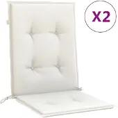 vidaXL Niedriglehner-Auflagen 2 Stk. Melange Creme 100x50x4 cm Stoff