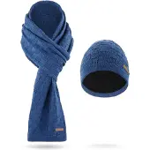 Normani Winterset aus Merinowolle Schal und Mütze Muster Yuma - 9571