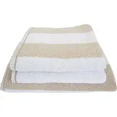 Dyckhoff Handtuch "Maritim, Block Stripe", beige (greige), B:50cm L:100cm, Frottier, Obermaterial: 100% Baumwolle, Handtücher, Handtuch