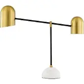 Nova Luce NELA Tischleuchte E27 2-fach Weiß 65x15x55cm 9501231