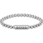 BOSS Silberfarbenes Armband mit Logo am Verschluss Grösse M