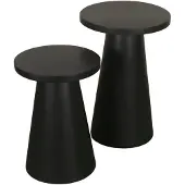 ByLiving Zweisatztisch CONE, Breite 35+40 cm, schwarz, zwei Tische