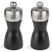 Peugeot Pfeffermühle FIDJI 12cm Edelstahl Buchenholz Schwarz Stahlmahlwerk