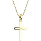Elli Halskette Kreuz Symbol Kommunion Konfirmation 925 Silber Elli Gold