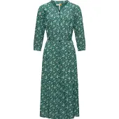 Ragwear Maxikleid "Meve" Ohne Taschen Leichtes Langarmkleid mit Blumenmuster